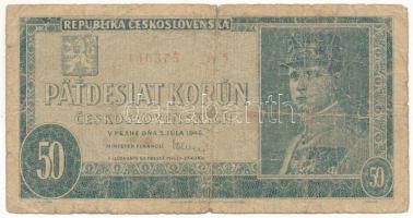 Csehszlovákia 1948. 50K T:VG,G / Czechoslovakia 1948. 50 Korun C:VG,G Krause P#66