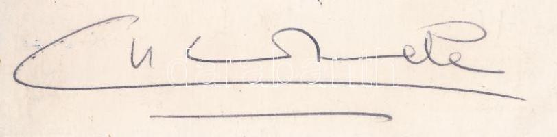 cca 1960 Claudia Cardinale (1938- ) olasz színésznő aláírása az őt ábrázoló képen