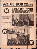 1938. június 18. Az Uj Kor képes melléklete, rajta a Nemzeti Front, szakadásokkal 4p