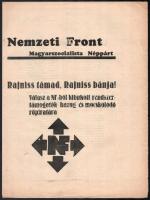 1939 Nemzeti Front - Rajniss támad, Rajniss bánja! - válasz egy röpiratra