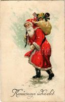 1923 Karácsonyi üdvözlet! Mikulás / Christmas greeting, Saint Nicholas