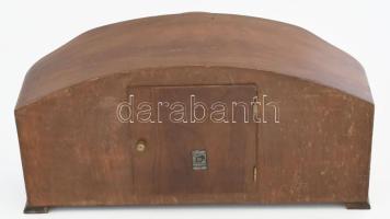 Kieninger negyedütős kandallóóra, kulccsal, 41x20 cm