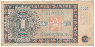 Csehszlovákia 1945. 1000K T:F,VG Czechoslovakia 1945. 1000 Korun C:F,VG Krause P#74