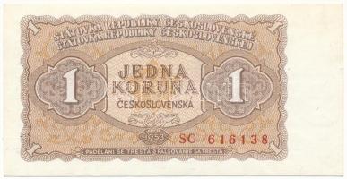 Csehszlovákia 1953. 1K T:UNC Czechoslovakia 1953. 1 Koruna C:UNC Krause P#78b