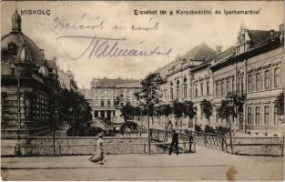 1911 Miskolc, Erzsébet tér, Kereskedelmi és Iparkamara (fl)