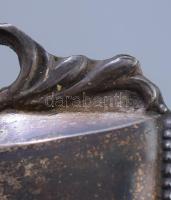 Antik ezüst (Ag) lemez votív, jelzett, 26g