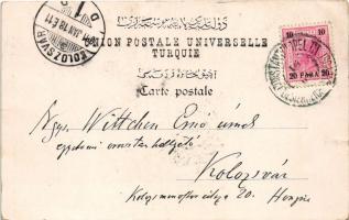 1901 Constantinople, istanbul; No. 8. Chaise a porteurs / Turkish folklore, sedan chair (EK) + "...