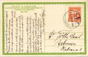 1916 Italia - In deiner Hand seh'n wir den Mordstahl blinken.. Offizielle Karte für Rotes Kreuz...