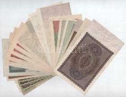 Német Birodalom / Weimari Köztársaság 1919-1923. 22db-os német bankjegytétel T:AU-F
German Empire /...