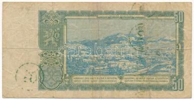 Csehszlovákia 1953. 50K bélyegzéssel T:VG Czechoslovakia 1953. 50 Korun with overprint C:VG Krause P...
