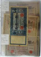 Német Birodalom / Weimari Köztársaság 1908-1923. 153db-os német bankjegytétel + 18db szelvény állama...