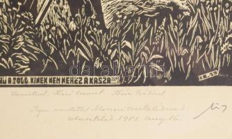 Kósa Bálint (1932-): Benedek Elek, Székelyföld, Olasztelek. Fametszet, papír, jelzett, kézilevonat, ...