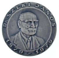 1979. "Dr. Széki János 1879-1979 / Széki-féle brikettpárló" ezüstpatinázott fém emlékérem, dísztokban (50mm) T:AU