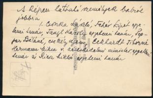 cca 1930-1940 Kékes-Szálló vendégeinek fotója, feliratozva: 

"A képen látható személyek balr...