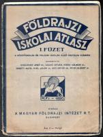 cca 1929 Földrajzi iskolai atlasz. I. füzet. Szerk.: Cholnoky Jenő et al. Bp., Magyar Földrajzi Intézet R.T., 16 p. Kiadói papírkötés, viseltes állapotban, fűzés nélkül, kijáró lapokkal.