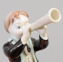 Hollóházi zenész + lúdvivő fiú + Aquincum sétáló nő, jelzett