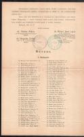 1924 A Magyar Fogorvosok Egyesültének körlevele, a belső oldalakon több mint száz fogorvos címével, ...