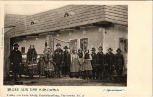 Chernivtsi, Czernowitz, Cernauti, Csernyivci (Bukovina, Bucovina, Bukowina); Gruss aus Bukowina, Lippowaner. Leon König Czernowitz No. 52. / Lipoveni / Lipovan folklore