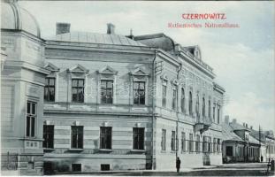 Chernivtsi, Czernowitz, Cernauti, Csernyivci (Bukovina, Bucovina, Bukowina); Ruthenisches Nationalhaus / Ruthenian national house