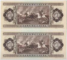 1989. 50Ft (2x) sorszámkövető "D 014 077711 - D 014 077712" T:UNC Adamo F23