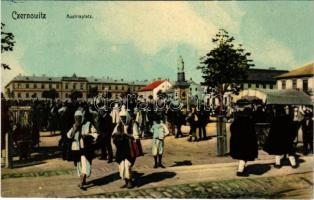 Chernivtsi, Czernowitz, Cernauti, Csernyivci (Bukovina, Bucovina, Bukowina); Austriaplatz / market square