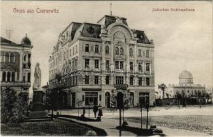 Chernivtsi, Czernowitz, Cernauti, Csernyivci (Bukovina, Bucovina, Bukowina); Jüdisches Nationalhaus, Jubilaums&#039; Restaurant / Jewish National House and synagogue