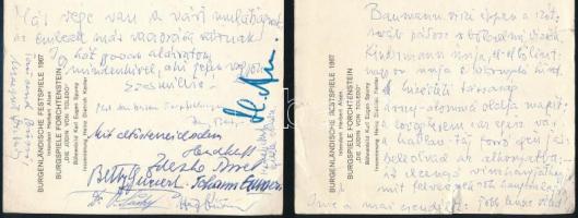 1967 Keresztury Dezső (1904-1996) költő, korábbi vallás- és közoktatásügyi miniszter autográf verses...