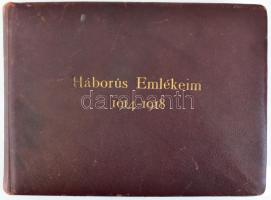 1914-1918 I. világháborús haditengerész és Dunai Flottilla katona fotóalbuma, 112 db rendkívül érdek...