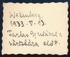 1933 Wittenberg, Farkas Gyula (1894-1958) irodalomtörténész, a berlini Collegium Hungaricum igazgató...