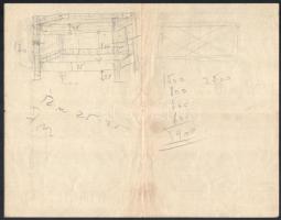 cca 1910-1940? Kampenhofs Aktie-Bolag Uddevalla pamutfonó cég fejléces számlája, hajtott, a hátoldal...