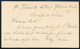 cca 1945-50? dr. vitéz Szecsődy Imre, egyetemi magántanár, igazgató főorvos autográf sorai és aláírá...