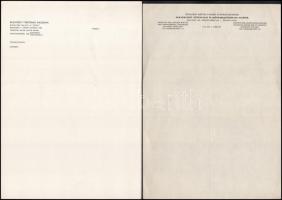 cca 1960-1990 Vegyes fejléces papír tétel: 
Grandhotel Praha, El Gezirah Sheraton Hotel & Tower...