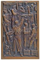 1978. "Az őszirózsás forradalom 60. évfordulója" nagyméretű öntött bronz plakett (147x220mm) T:AU