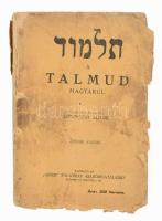 A Talmud magyarul. Fordította és kiadja: Luzsénszky Alfonz. Bp., Aster. Kiadói papírkötés, viseltes állapotban.