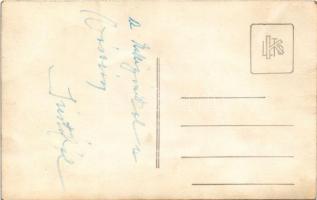 1938 Budapest XIV. Nemzetközi Vásár reklám fotója karton fallal. photo (fl)