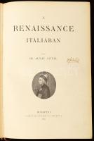 Acsay Antal: A Renaissance Itáliában. Bp., 1905, Szent István-Társulat, 274 p. Korabeli átkötött fél...