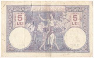 Románia 1920. 5L T:VG 
Romania 1920. 5 Lei C:VG 
Krause P#26