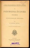 Kornis Gyula: A pszichológia és logika elemei középiskolák számára. Bp., 1914., Franklin, 180 p. 2., átdolgozott kiadás. Átkötött félvászon-kötés, bekötött elülső papírborítóval, kopott borítóval, az elülső papírborító és a címlap kijár, ceruzás aláhúzásokkal és bejelölésekkel.