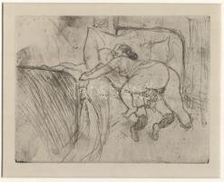 Vértes Marcell (1895-1961): Szerelesek (erotikus-pornográf grafika). Rézkarc, papír, jelzés nélkül. ...