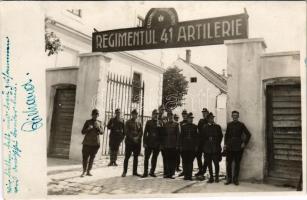 1930 Cazarma G. Grigurescu Eremia Regimentul 41 Artilerie / 41. tüzérezred laktanyája, katonák. photo