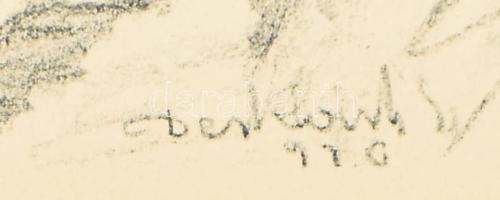 Derkovits Gyula (1894-1934): A három grácia (erotikus-pornográf grafika). Litográfia, papír, jelzett...