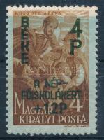 1945 Béke (I.) 4P felül hiányos alapnyomattal