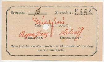 Budapest ~1920. 20f "Egyesült Izzólámpa Villamossági Gyár" lyukasztással érvénytelenítve T...