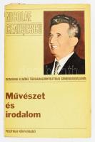 Ceausescu, Nicolae: Művészet és irodalom. Románia elnöke társadalompolitikai gondolkodásából. Bukarest, 1984, Politikai Könyvkiadó. Kiadói papírkötés, kissé kopottas állapotban.