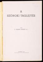 Szabó József: A szónoki taglejtés. Bp., 1942, Korda, 142 p. A borító Márton Lajos munkája. Kiadói pa...