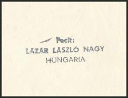 Nagy Lázár László (1935-2019): Don Quijote. Fametszet, papír, jelzett, hátoldalán a művész pecsétjév...