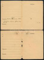 1934-1941 Budapesti kir. magyar Pázmány Péter Tudományegyetemi Szemklinika beteglapok, 4 db