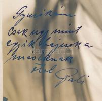 Lukács Pál (1894-1971) / Paul Lukas színművész ajándékozási dedikációja az őt ábrázoló fotón