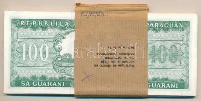 Paraguay 1990-1992. 100G (38x) két részletben sorszámkövető, eredeti banki kötegelővel T:UNC,AU Para...