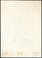 Gy. Szabó Béla (1905-1985): Pillangó (cím nélkül). Fametszet, papír, jelzett a metszeten, hátoldalán...